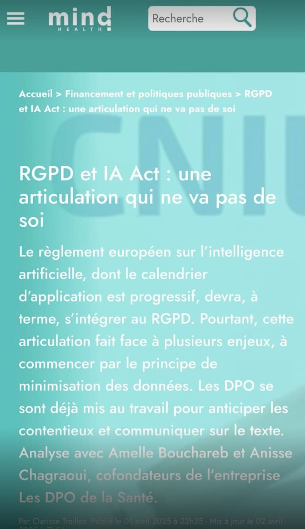 mind Health — avril 2025