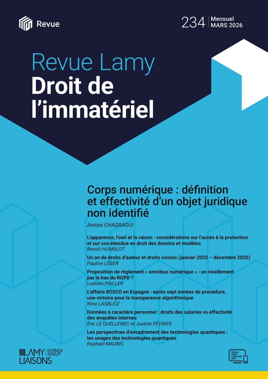 Couverture — Corps numérique : définition et effectivité d'un objet juridique non identifié